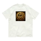 hitoshi777の金運上昇！　最強の富の象徴『黄龍』 オーガニックコットンTシャツ
