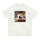 wonderwoofのほっこり柴犬 オーガニックコットンTシャツ