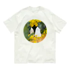 たばすこあまがえるのんこさまとミモザ（◯型） Organic Cotton T-Shirt