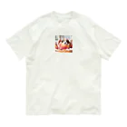 まさユキの桃から生まれ子犬 Organic Cotton T-Shirt