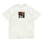 uho_uhoの読書している少女 オーガニックコットンTシャツ