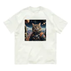 roogerの宇宙猫1 オーガニックコットンTシャツ