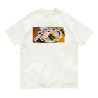 Japanstreetのラーメン　旨い　激うまラーメン　塩味 オーガニックコットンTシャツ