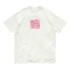 ペコりんショップのピンクフラワーバタフライ Organic Cotton T-Shirt