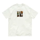 Ten117のアメショと花 Organic Cotton T-Shirt