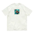 processorの水遊びする親子カワウソ Organic Cotton T-Shirt