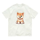 noririnoのウィンク柴 オーガニックコットンTシャツ