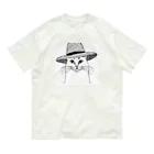 らうんじのムギワラノネコ オーガニックコットンTシャツ