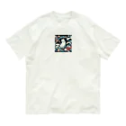 EMAKIの和紋様 x 猫　鯉と桜と波 Organic Cotton T-Shirt