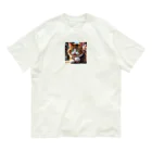 oz-chanの何かしようとしてる猫 オーガニックコットンTシャツ