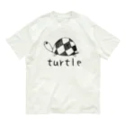 chicodeza by suzuriのturtle 可愛い手書きの亀のイラスト Organic Cotton T-Shirt