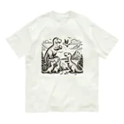 dinaso_sのティラノサウルスの家族 オーガニックコットンTシャツ