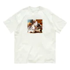 終わらない夢🌈の眠るにゃんこ😺zzz Organic Cotton T-Shirt