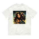 AQUAMETAVERSEの花と女と猫　なでしこ1478 Organic Cotton T-Shirt