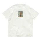 AQUAMETAVERSEのフラワーハット　ラフルール　1859 オーガニックコットンTシャツ