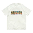 アニマル四字熟語の噴水のそばの鹿　エドワード・バーン＝ジョーンズ オーガニックコットンTシャツ