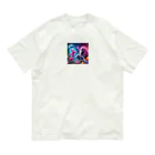 カメ好き屋のカラフルアニマル オーガニックコットンTシャツ