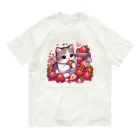 いちごと一緒🍓のいちごと猫シリーズ Organic Cotton T-Shirt