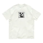 cotaro_worksのドラゴン　鉛筆画23 オーガニックコットンTシャツ