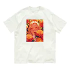 AQUAMETAVERSEのダリアの花の中の笑顔　なでしこ1478 Organic Cotton T-Shirt