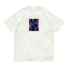 Skeletonの超クールな骸骨のサイバーパンクアート！ Organic Cotton T-Shirt