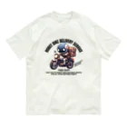 kazu_gのロボットバイク便(淡色用) オーガニックコットンTシャツ