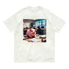 MTHの社内のたすくのすけじゅーりんぐをうみにぶた行 Organic Cotton T-Shirt