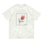 Atelier YUMEMIRU のOne Stroke Tulip 一筆書きのチューリップ オーガニックコットンTシャツ