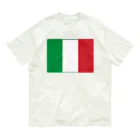 お絵かき屋さんのイタリアの国旗 オーガニックコットンTシャツ