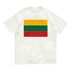 お絵かき屋さんのリトアニアの国旗 オーガニックコットンTシャツ