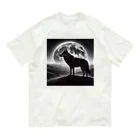 HerosのFull Moon Lonly Wolf オーガニックコットンTシャツ