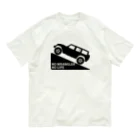 QUQU_WORKSのノーラングラーノーライフ 登坂デザイン ジープ ブラック Organic Cotton T-Shirt