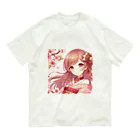 Japan-sakuraの桜の乙姫 オーガニックコットンTシャツ