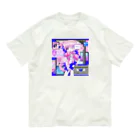 ムラサキゲジゲジのオンラインショップのマカロン ぐちゃぐちゃサイバー Organic Cotton T-Shirt