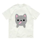 Hanamari のグレー色の猫ちゃんとお尻 Organic Cotton T-Shirt