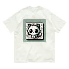 にゃんラボの落書きにゃんこシリーズ　コースターっぽい猫 Organic Cotton T-Shirt