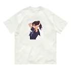 AQUAMETAVERSEのポニーテールがセクシーな女の子　BLUE PLUM  691 Organic Cotton T-Shirt