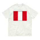 お絵かき屋さんのペルーの国旗 オーガニックコットンTシャツ