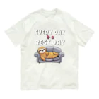 Stylo Tee Shopの怠け者は毎日お休み オーガニックコットンTシャツ