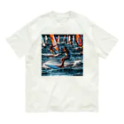 AQUAMETAVERSEのsupとwindsurfingレース　エンジェル717 2065 オーガニックコットンTシャツ