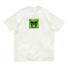 norimitu-の恐怖の緑髑髏グッズ オーガニックコットンTシャツ