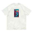 thedarkesthourのアジア　中国　日本　寺院　月夜　プレゼント Organic Cotton T-Shirt