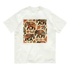 Qten369の石器時代のマンモス Organic Cotton T-Shirt