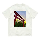 kayuuの夕陽に映える紅色の鳥居 Organic Cotton T-Shirt