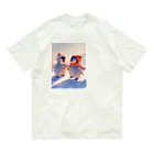 AQUAMETAVERSEの仲良くしようね　ラフルール　1859 オーガニックコットンTシャツ