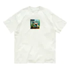 adjustの水槽の掃除をしているウーパールーパー Organic Cotton T-Shirt