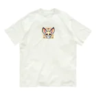 ゆうちゃんNFTいいねの耳長が可愛いフェネックちゃん32 オーガニックコットンTシャツ