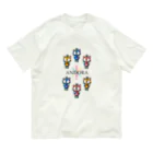 ANDORAのトロピカル　ANDORAネコ オーガニックコットンTシャツ