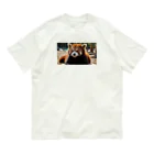 nishi6_engeeのシーサイドレッサーパンダ オーガニックコットンTシャツ