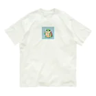 ganeshaのおもちゃの本を持ったかわいいカメ Organic Cotton T-Shirt